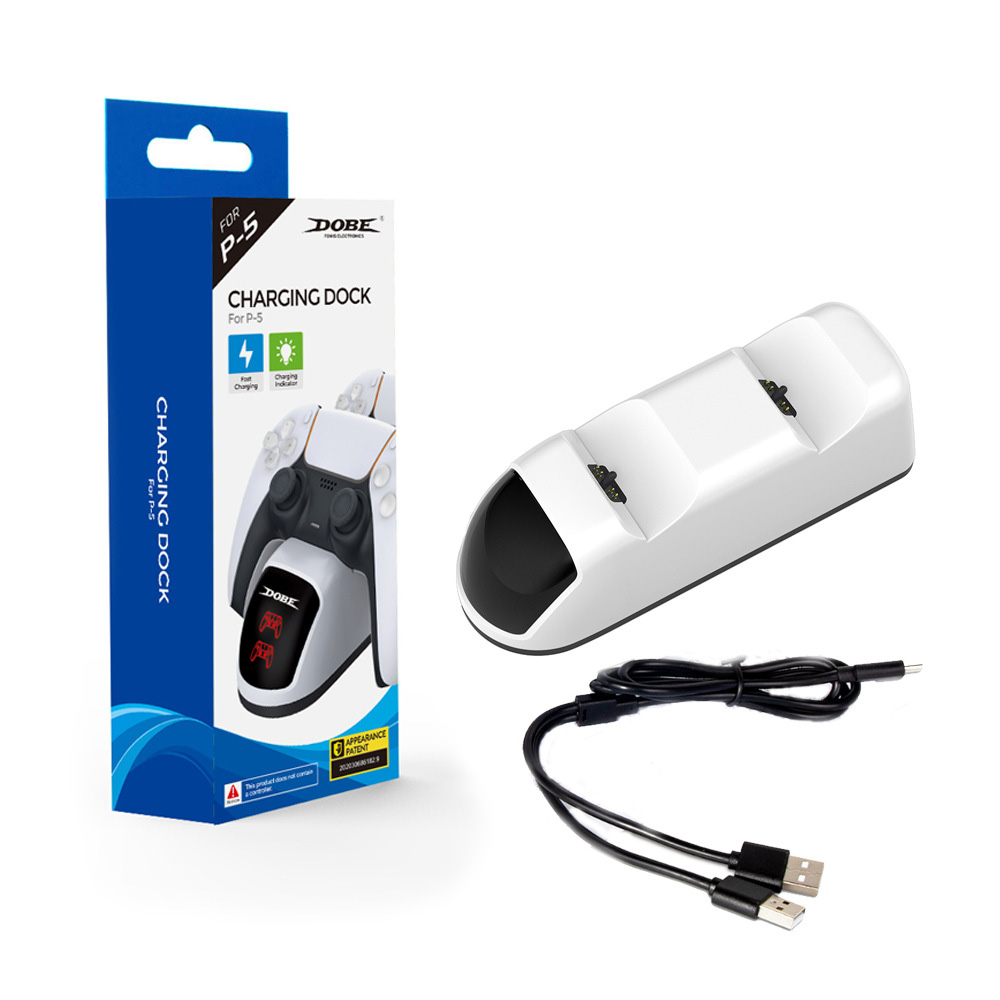 For PS5 LED TP5-0515B/TP5-0515R USB Charging Station Dock USB Travel Charging