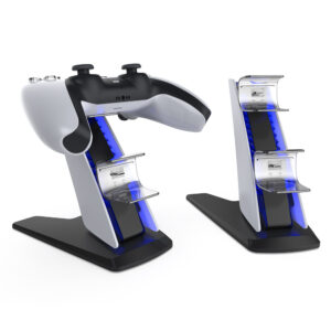 For PS5 TP5-0585S Fast Charging Stand Base with LED Light Controller Game Accessories Charger Station
