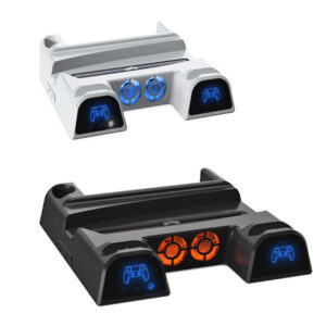 For PS5 Cooler TP5-1511 Multifunctional Controller Fast Charging Station With Vertical Cooling Fan Storage Bracket