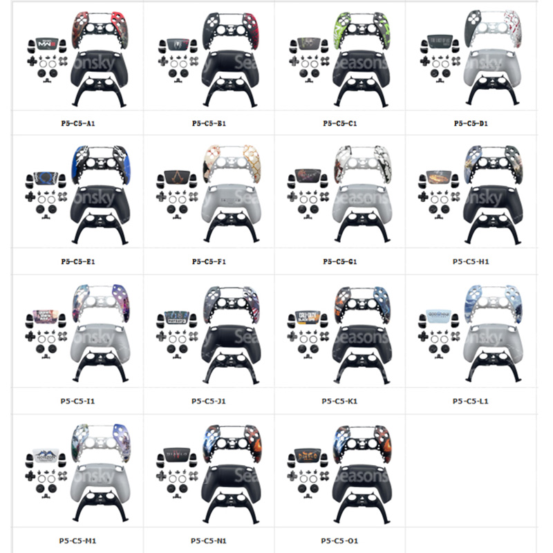 For PS5 Full Set Front Faceplate Protective Replacement Shell