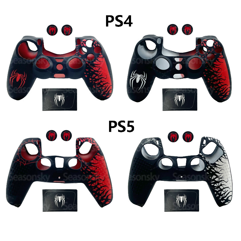 For PS4/PS5 Spider Silicone Grip Cover