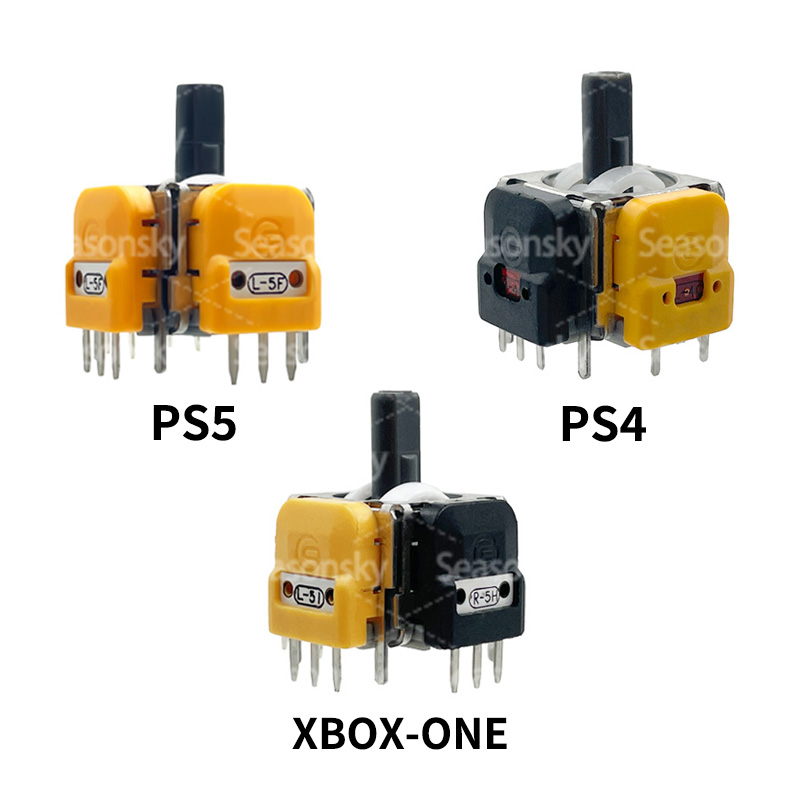 For PS4 PS5 Xbox One 3D Communication Potentiometer Hall Joystick Wired Controller