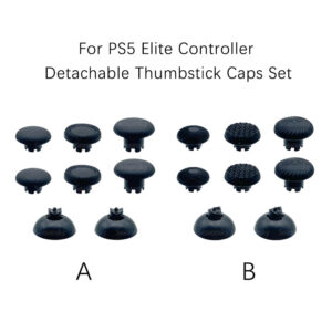 For PS5 Elite Controller Thumbstick Caps Detachable High & Low Plastic Joystick Caps Set